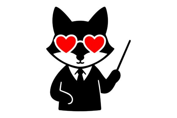 Charming Free Fox Teacher SVG for Embroidery