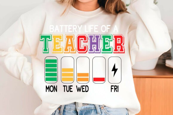 Review: Battery Life of a Teacher Svg Png, Funny