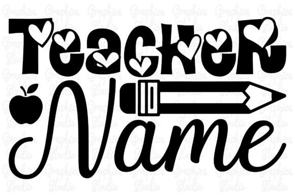 Teacher Name: A Charming Embroidery Design for Educators