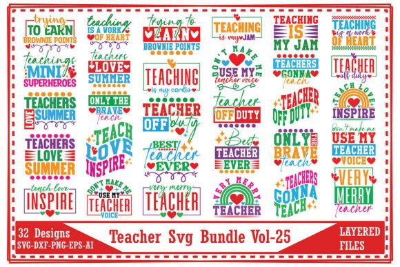 Teacher Svg Bundle Vol-25: A Versatile Embroidery Asset