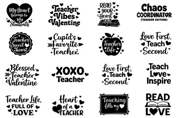 Teacher Valentine Quotes SVG Bundle: A Crafty Delight