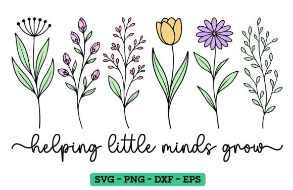 Teacher Wildflower SVG PNG: A Versatile Embroidery Design